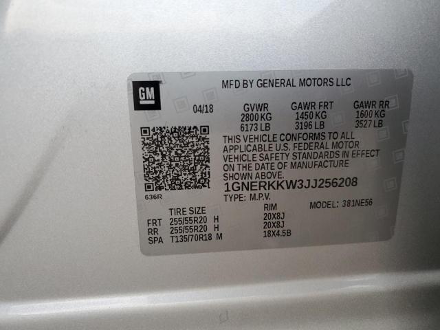 Photo 14 from auction – 2018 CHEVROLET TRAVERSE P with VIN 1GNERKKW3JJ256208