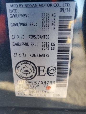 Photo 14 from auction – 2015 NISSAN ROGUE S with VIN 5N1AT2MM8FC759793