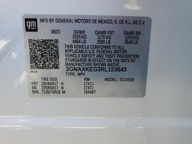 Photo 14 from auction – 2024 CHEVROLET EQUINOX LT with VIN 3GNAXKEG3RL153643