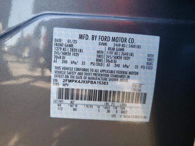 Photo 14 from auction – 2023 FORD EDGE SEL with VIN 2FMPK4J93PBA15383