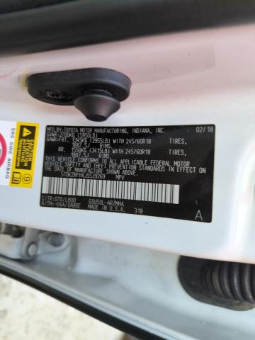 Photo 14 from auction – 2018 TOYOTA HIGHLANDER with VIN 5TDKZRFHXJS539269