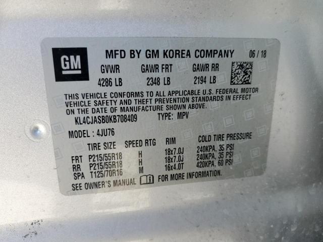Photo 14 from auction – 2019 BUICK ENCORE PRE with VIN KL4CJASB0KB708409
