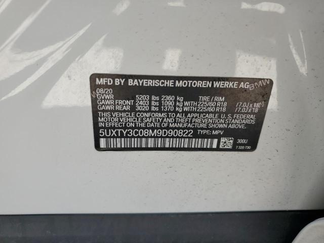 Photo 14 from auction – 2021 BMW X3 SDRIVE3 with VIN 5UXTY3C08M9D90822