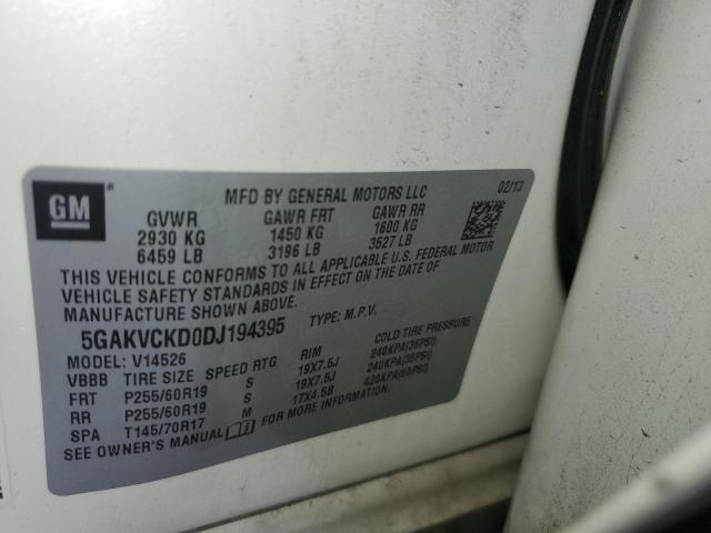 Photo 14 from auction – 2013 BUICK ENCLAVE with VIN 5GAKVCKD0DJ194395