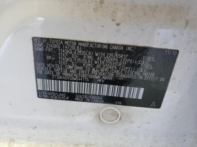 Photo 14 from auction – 2011 TOYOTA RAV4 LIMIT with VIN 2T3DK4DV5BW044115