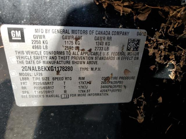 Photo 14 from auction – 2016 CHEVROLET EQUINOX LS with VIN 2GNALBEKXG1178280