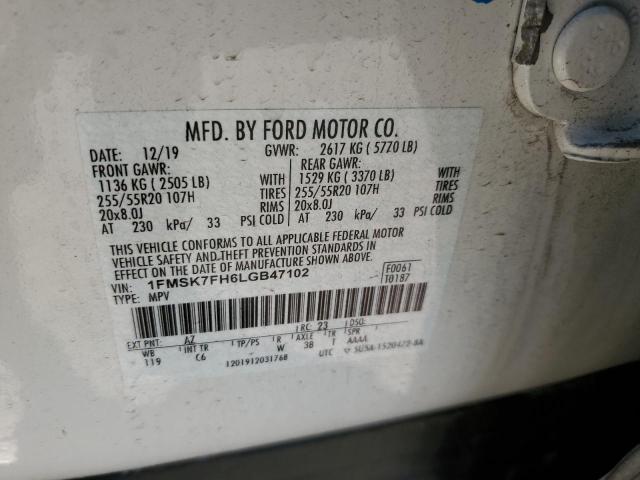 Photo 14 from auction – 2020 FORD EXPLORER L with VIN 1FMSK7FH6LGB47102