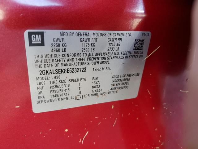 Photo 14 from auction – 2014 GMC TERRAIN with VIN 2GKALSEK8E6232723