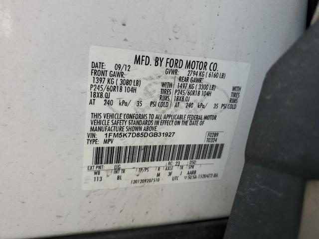 Foto 14 de la subasta – 2013 FORD EXPLORER X con VIN 1FM5K7D85DGB31927