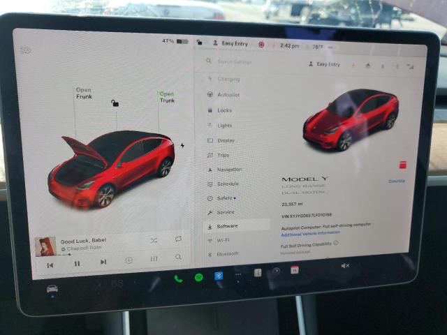 Photo 9 from auction – 2020 TESLA MODEL Y with VIN 5YJYGDEE7LF010198