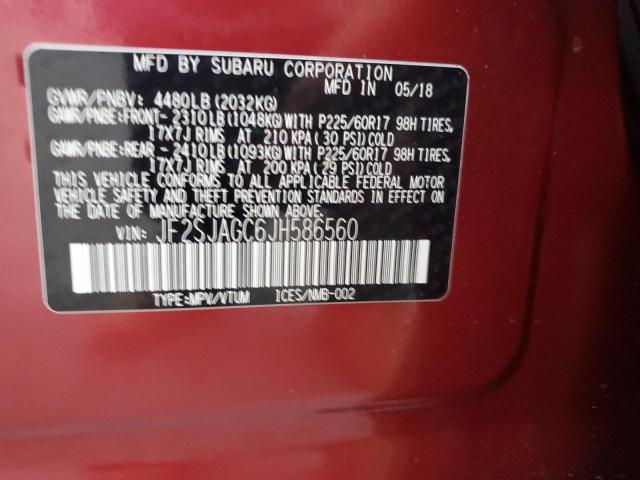 Photo 14 from auction – 2018 SUBARU FORESTER 2 with VIN JF2SJAGC6JH586560