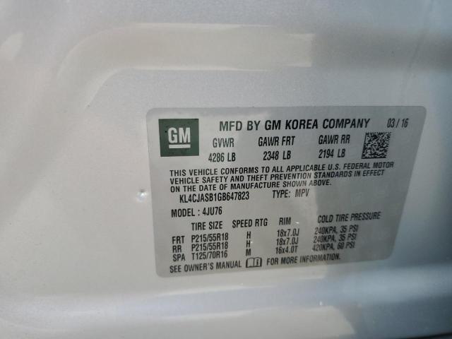 Photo 14 from auction – 2016 BUICK ENCORE with VIN KL4CJASB1GB647823