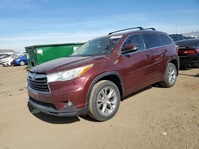 TOYOTA HIGHLANDER 2015 with VIN 5TDJKRFH9FS117128 - Photo from auction