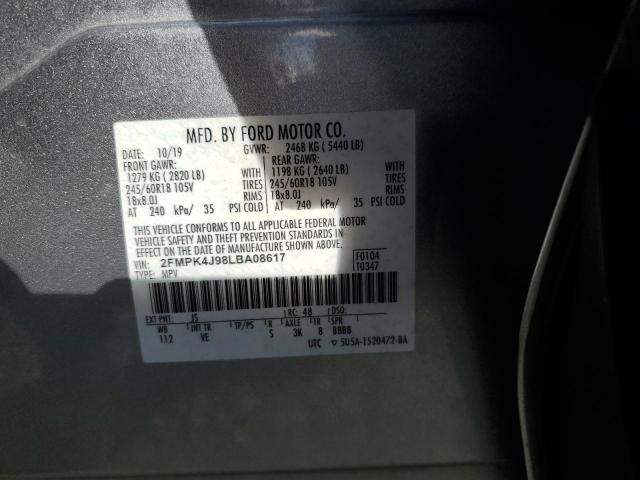 Photo 14 from auction – 2020 FORD EDGE SEL with VIN 2FMPK4J98LBA08617