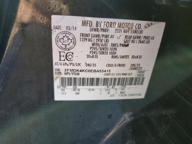 Photo 14 from auction – 2014 FORD EDGE LIMIT with VIN 2FMDK4KC0EBA55415