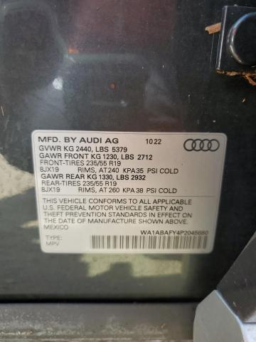 Photo 14 from auction – 2023 AUDI Q5 PREMIUM with VIN WA1ABAFY4P2045680