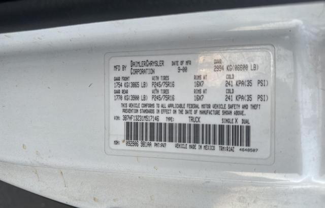 Photo 10 from auction – 2001 DODGE RAM 1500 with VIN 3B7HF13Z31M517146
