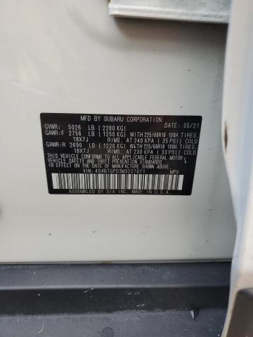 Photo 14 from auction – 2021 SUBARU OUTBACK TO with VIN 4S4BTGPD3M3227071