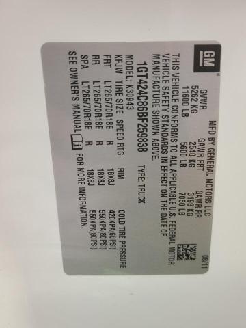 Photo 14 from auction – 2011 GMC SIERRA K35 with VIN 1GT424C86BF259838
