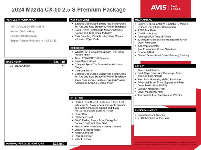Photo 13 from auction – 2024 MAZDA CX-50 PREM with VIN 7MMVABDM5RN179616