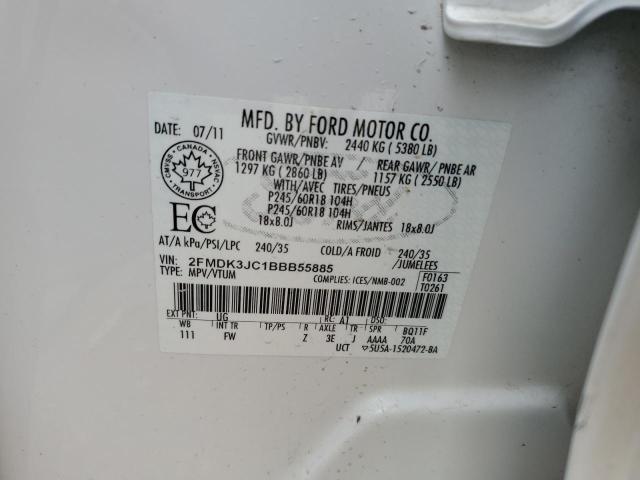 Photo 14 from auction – 2011 FORD EDGE SEL with VIN 2FMDK3JC1BBB55885