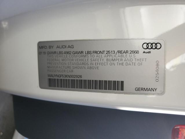 Photo 14 from auction – 2019 AUDI A5 PREMIUM with VIN WAUYNGF53KN002926