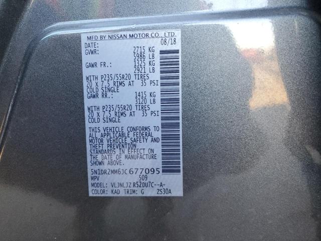 Photo 14 from auction – 2018 NISSAN PATHFINDER with VIN 5N1DR2MM6JC677095