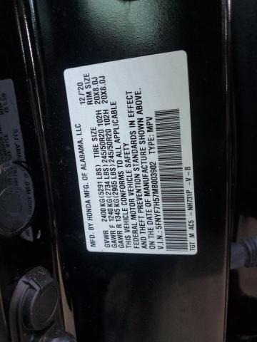 Photo 14 from auction – 2021 HONDA PASSPORT E with VIN 5FNYF7H57MB003902