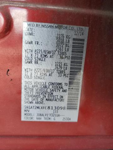 Photo 14 from auction – 2015 NISSAN ROGUE S with VIN 5N1AT2MLXFC813098