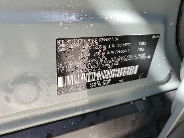 Photo 14 from auction – 2019 TOYOTA RAV4 XLE with VIN JTMW1RFV6KD031831