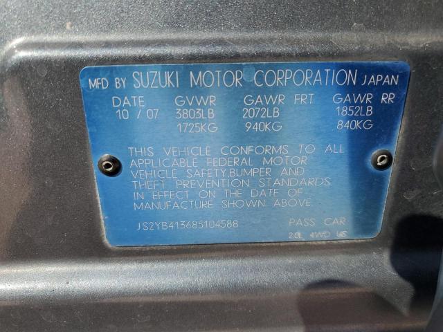 Photo 14 from auction – 2008 SUZUKI SX4 BASE with VIN JS2YB413685104588
