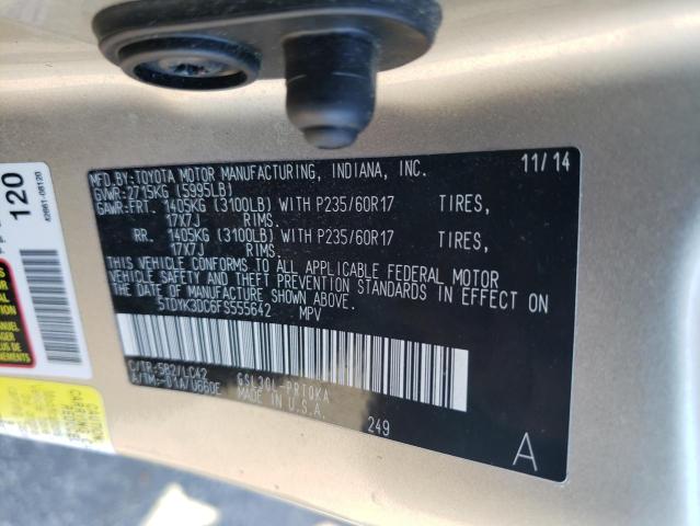 Photo 14 from auction – 2015 TOYOTA SIENNA XLE with VIN 5TDYK3DC6FS555642