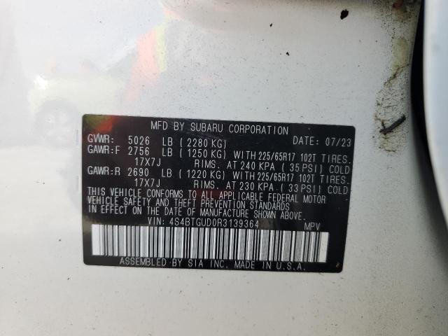 Photo 14 from auction – 2024 SUBARU OUTBACK WI with VIN 4S4BTGUD0R3139364