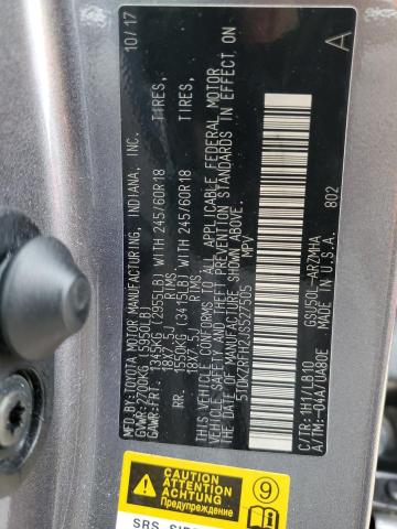 Photo 14 from auction – 2018 TOYOTA HIGHLANDER with VIN 5TDKZRFH2JS527505