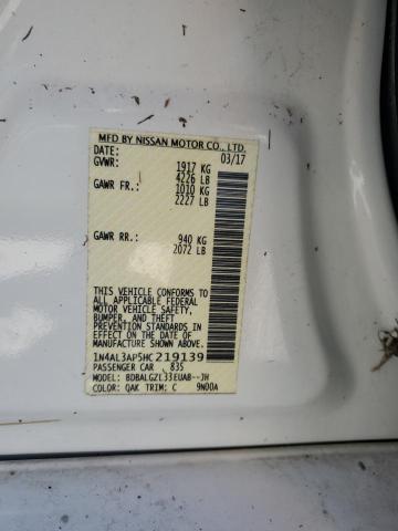 Photo 14 from auction – 2017 NISSAN ALTIMA 2.5 with VIN 1N4AL3AP5HC219139