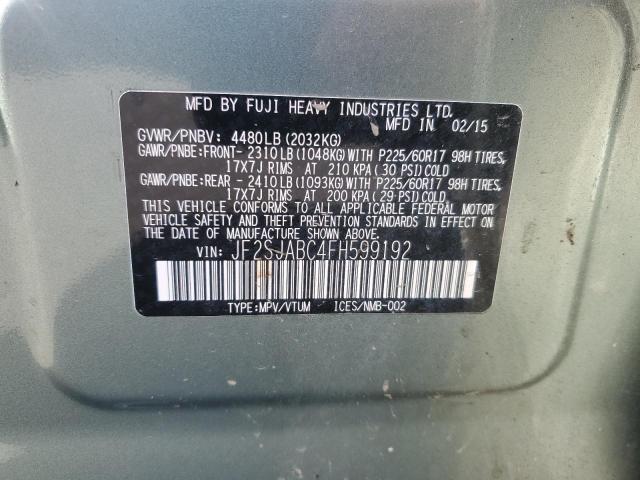 Photo 14 from auction – 2015 SUBARU FORESTER 2 with VIN JF2SJABC4FH599192