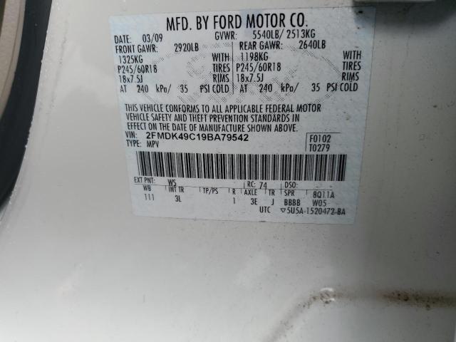 Photo 14 from auction – 2009 FORD EDGE LIMIT with VIN 2FMDK49C19BA79542