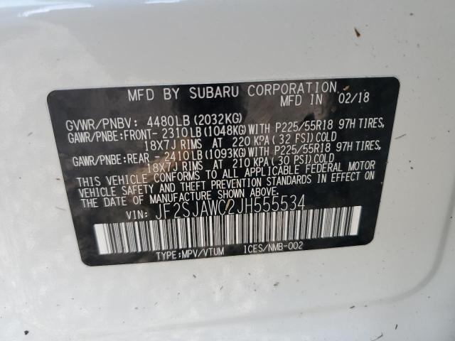 Photo 14 from auction – 2018 SUBARU FORESTER 2 with VIN JF2SJAWC2JH555534