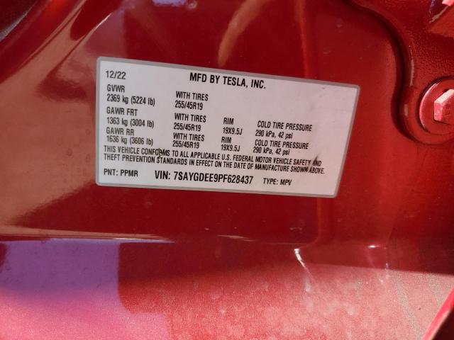 Photo 14 from auction – 2023 TESLA MODEL Y with VIN 7SAYGDEE9PF628437