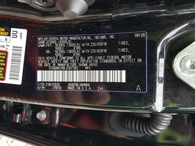 Photo 14 from auction – 2020 TOYOTA HIGHLANDER with VIN 5TDGBRCH9LS507382