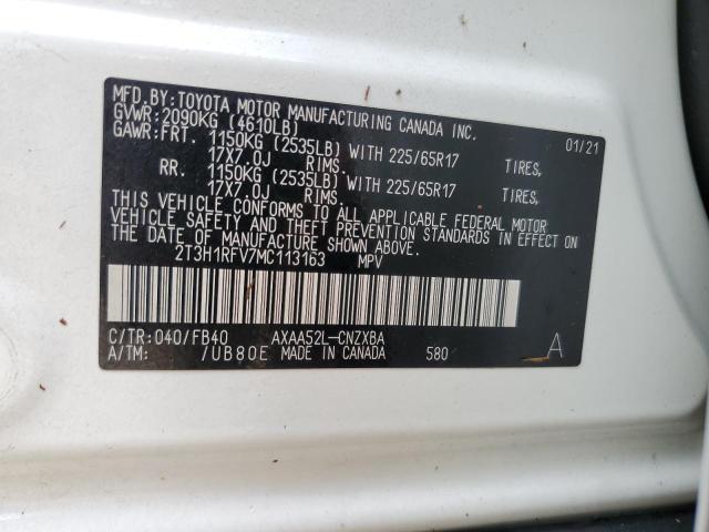 Photo 14 from auction – 2021 TOYOTA RAV4 LE with VIN 2T3H1RFV7MC113163