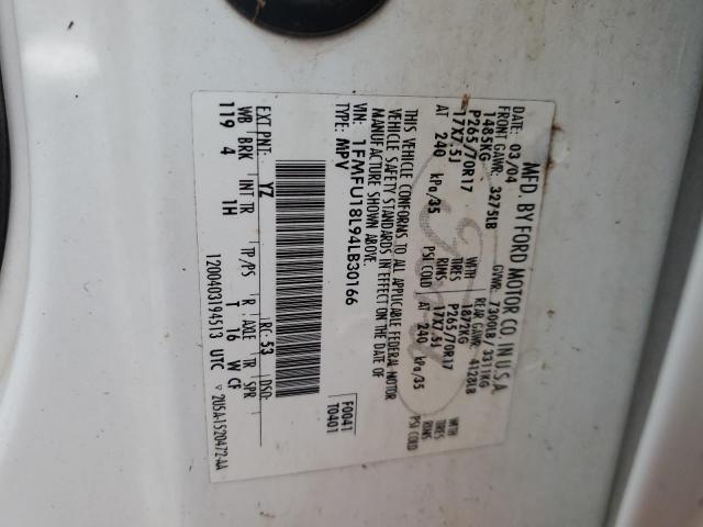 Photo 14 from auction – 2004 FORD EXPEDITION with VIN 1FMFU18L94LB30166