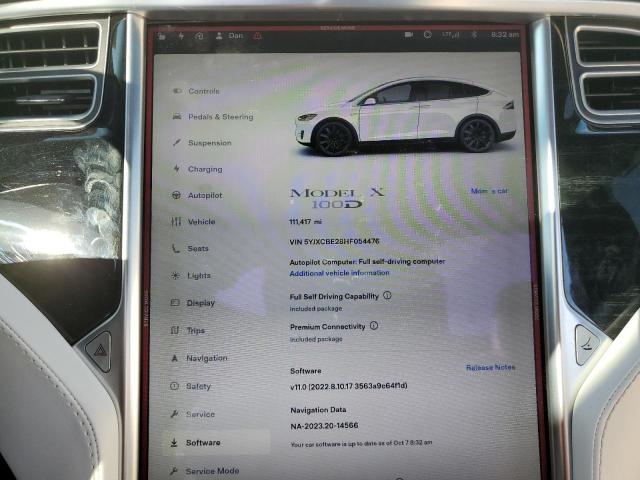 Photo 9 from auction – 2017 TESLA MODEL X with VIN 5YJXCBE28HF054476