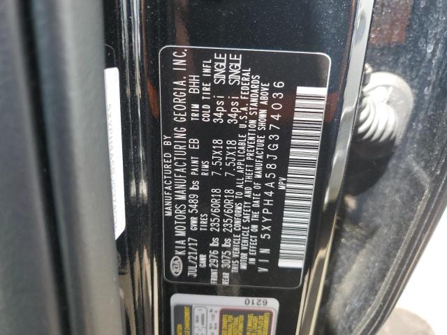 Photo 14 from auction – 2018 KIA SORENTO EX with VIN 5XYPH4A58JG374036