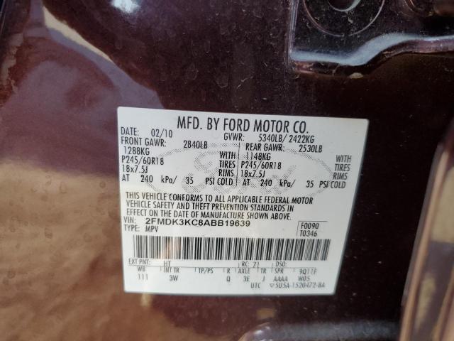 Photo 14 from auction – 2010 FORD EDGE LIMIT with VIN 2FMDK3KC8ABB19639