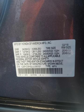 Photo 14 from auction – 2018 ACURA MDX TECHNO with VIN 5J8YD3H52JL006151