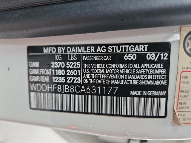 Photo 10 from auction – 2012 MERCEDES-BENZ E 350 4MAT with VIN WDDHF8JB8CA631177