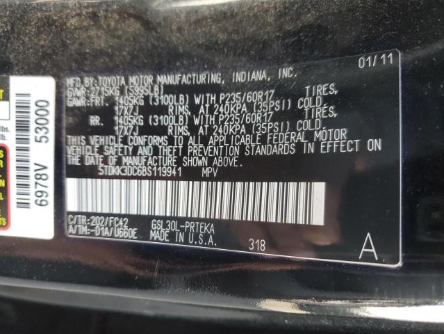 Photo 14 from auction – 2011 TOYOTA SIENNA LE with VIN 5TDKK3DC6BS119941