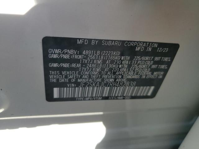 Photo 14 from auction – 2024 SUBARU FORESTER W with VIN JF2SKAJC7RH482838