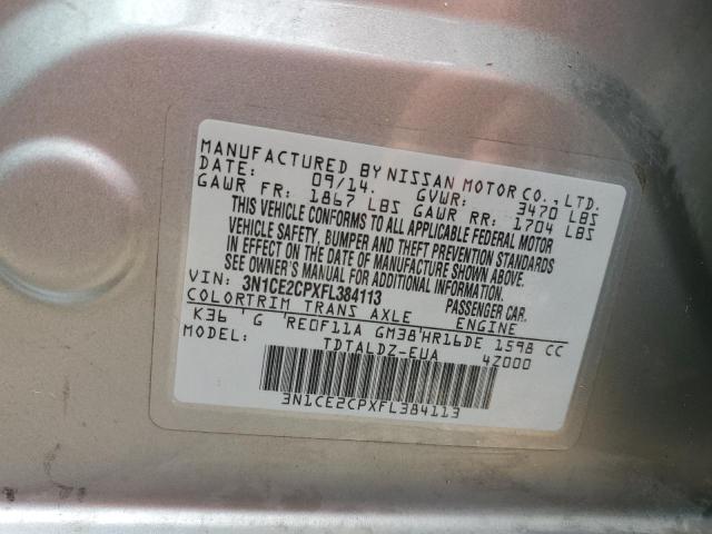 Photo 14 from auction – 2015 NISSAN VERSA NOTE with VIN 3N1CE2CPXFL384113